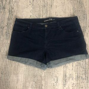 Dark wash jean shorts